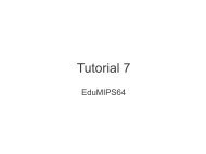 Tutorial 7, EduMIPS64 Simulator