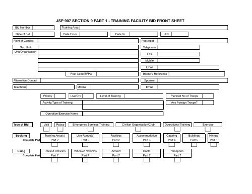 Download example of DTE Range Booking Form