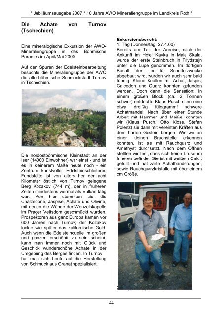 10 Jahre AWO Mineraliengruppe im Landkreis Roth