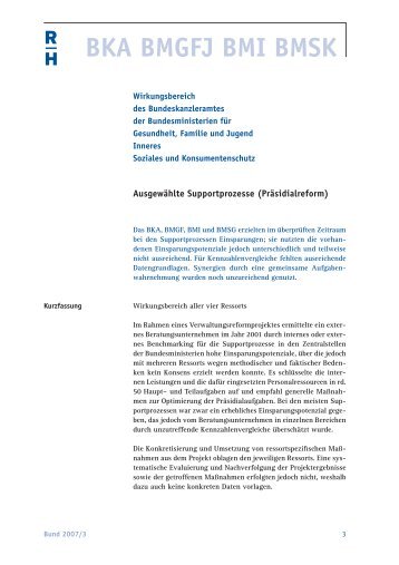 BKA BMGFJ BMI BMSK - Der Rechnungshof