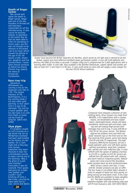 November 2006 - Canoeist Magazine