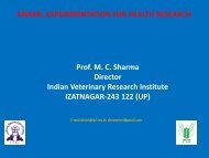 Prof. M. C. Sharma Director Indian Veterinary Research