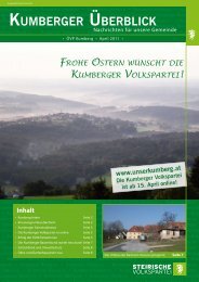 KUMBERGER üBERBLICK - Unser Kumberg