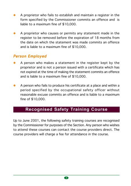 Mandatory Basic Safety Training