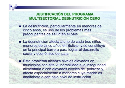 Programa Multisectorial Desnutricin Cero - Beni Somente leitura