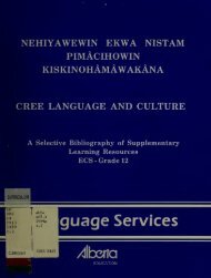 Cree language and culture - ElectricCanadian.com