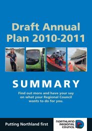 NRC DAP Summary 2010-2011 - Northland Regional Council