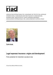 Legal expenses insurance: origins and development - International ...