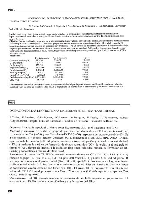 CONGRESO GRESO - Societat Catalana de Trasplantament