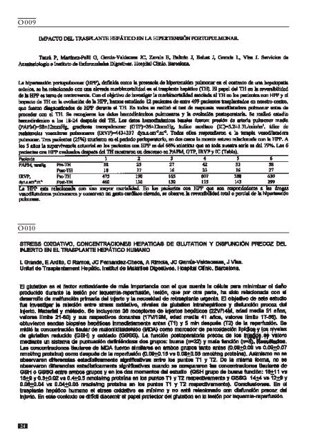 CONGRESO GRESO - Societat Catalana de Trasplantament