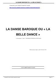 la danse baroque ou Â« la belle dance - LycÃ©e Camille Claudel de ...