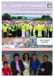 Summer Newsletter 2007.qxd - St Joseph's Foundation