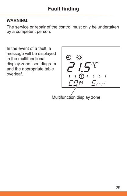 Climapro room thermostat - user's manual