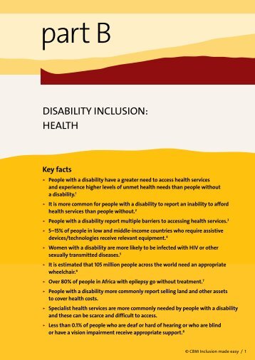 Inclusion Made Easy: Health - CBM