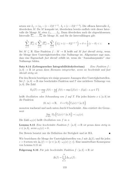 Analysis II fÃ¼r Mathematiker