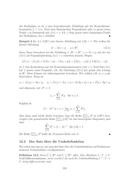 Analysis II fÃ¼r Mathematiker
