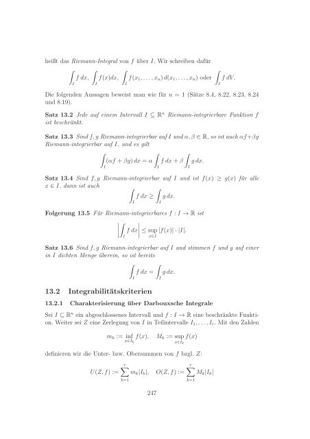 Analysis II fÃ¼r Mathematiker