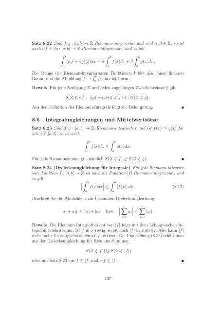 Analysis II fÃ¼r Mathematiker