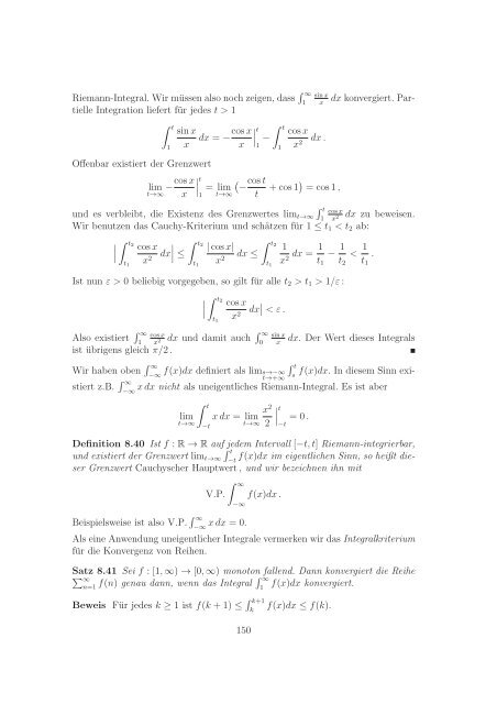 Analysis II fÃ¼r Mathematiker