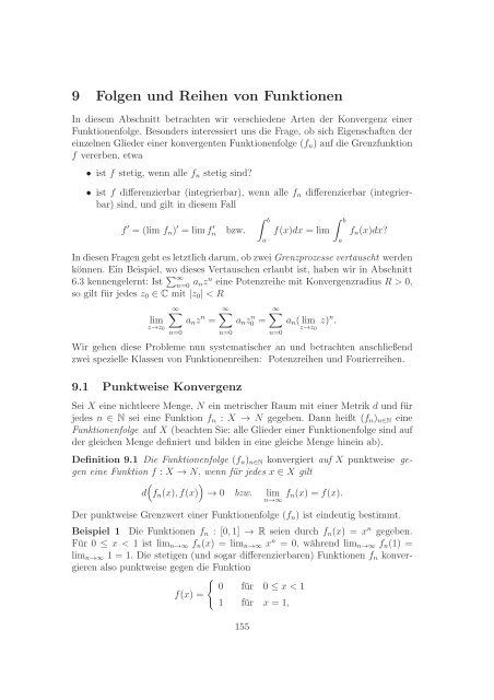 Analysis II fÃ¼r Mathematiker