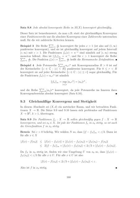 Analysis II fÃ¼r Mathematiker