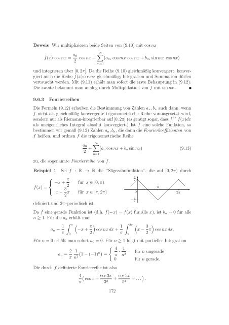 Analysis II fÃ¼r Mathematiker