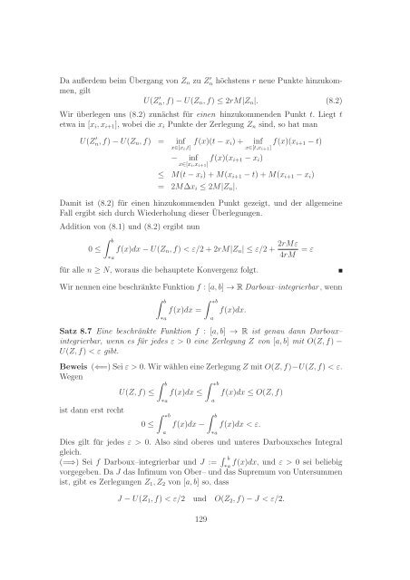 Analysis II fÃ¼r Mathematiker