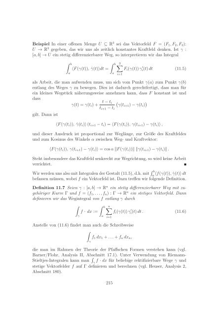 Analysis II fÃ¼r Mathematiker