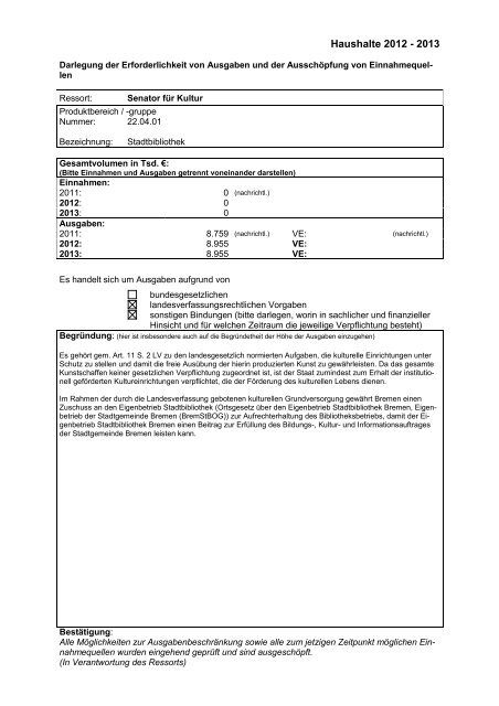 Vorlage 18 - Anlagen 3 bis 6.pdf - Senator für Kultur - Bremen