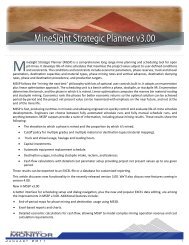 MineSight Strategic Planner v3.00