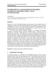 environmental parameters of building materials and structures