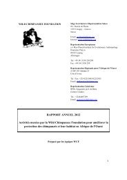 RAPPORT ANNUEL 2012 ActivitÃ©s menÃ©es par la Wild Chimpanzee ...