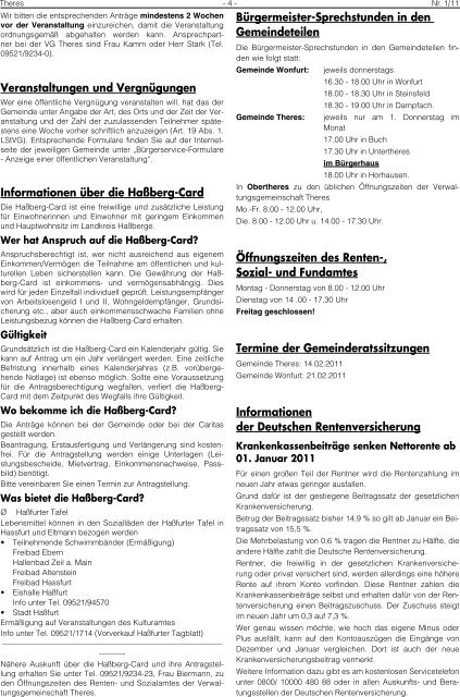 MITTEILUNGSBLATT der Verwaltungsgemeinschaft - Wonfurt