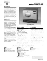 RELIANCE® 333 WASHER/DISINFECTOR - Steris