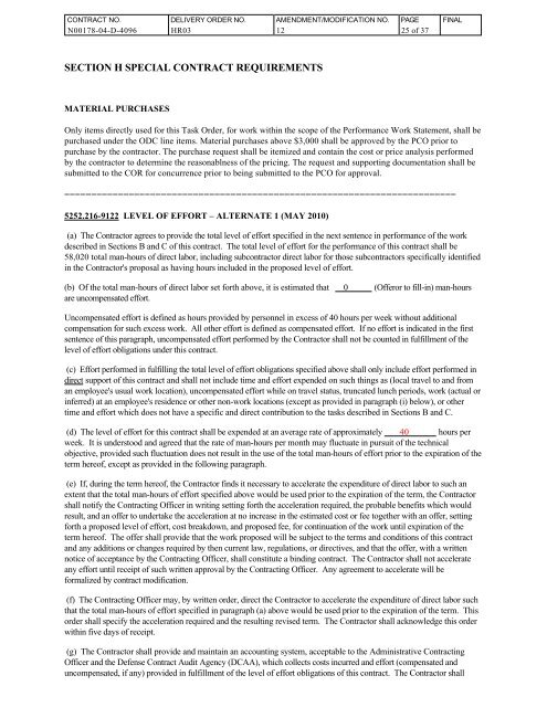 [x] amendment of solicitation/modification of contract - QinetiQ North ...