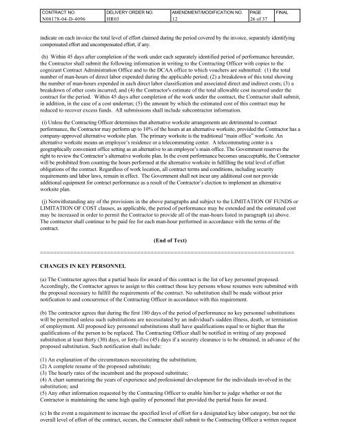 [x] amendment of solicitation/modification of contract - QinetiQ North ...