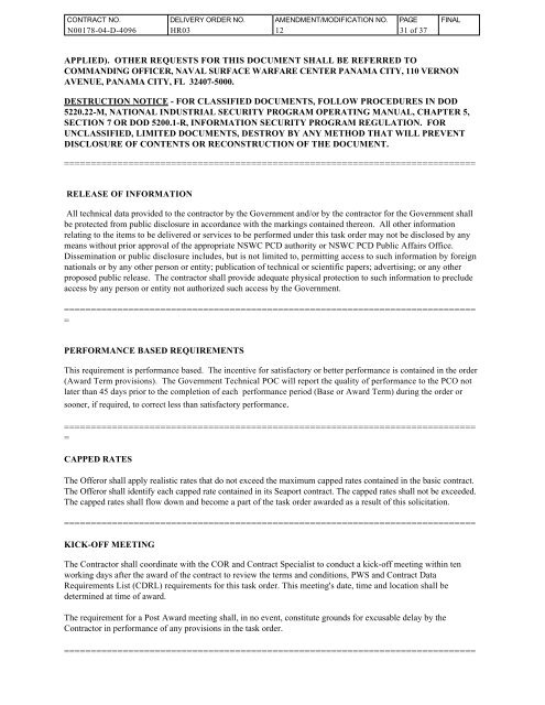 [x] amendment of solicitation/modification of contract - QinetiQ North ...