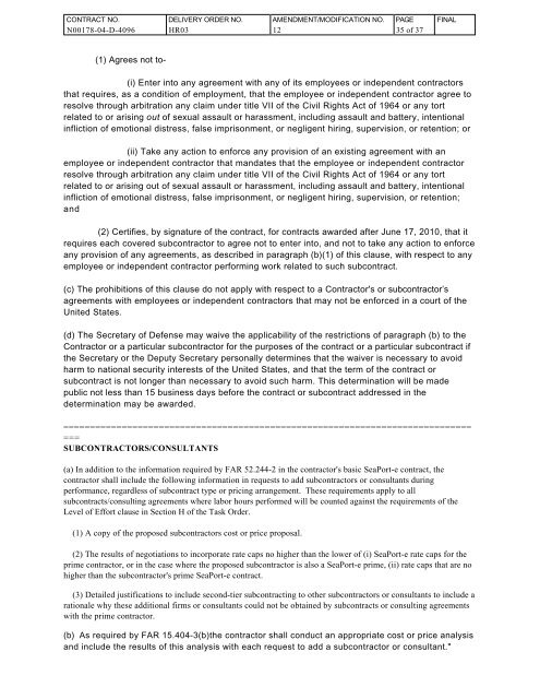 [x] amendment of solicitation/modification of contract - QinetiQ North ...