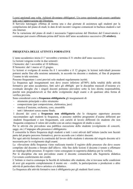 corsi di diploma accademico di primo livello - Conservatorio Steffani