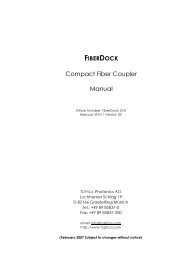 Compact Fiber Coupler Manual - Toptica