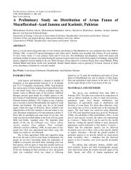 A Preliminary Study on Distribution of Avian Fauna of Muzaffarabad ...