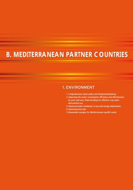 B. MEDITERRANEAN PARTNER COUNTRIES - EuroAfrica-ICT