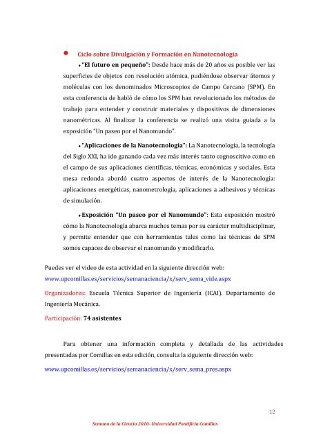 Dossier Informativo - Universidad Pontificia Comillas