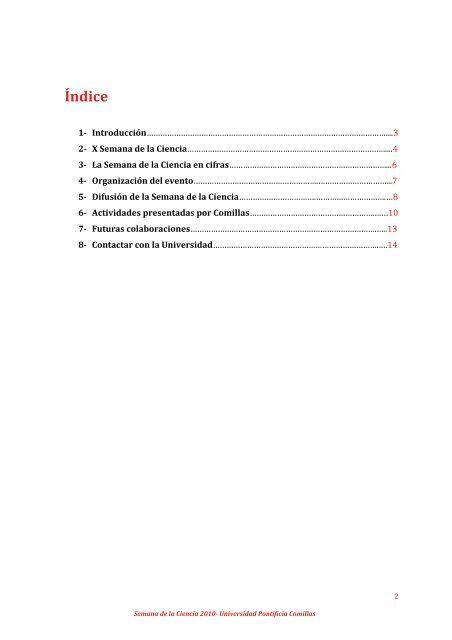 Dossier Informativo - Universidad Pontificia Comillas