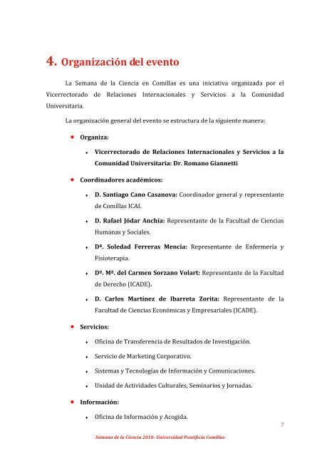 Dossier Informativo - Universidad Pontificia Comillas