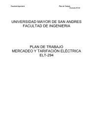 Plan de Trabajo MERCADEO Y TARIFACION ELECTRICA. ELT-294