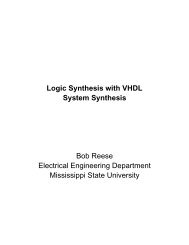 Logic Synthesis with VHDL System Synthesis Bob Reese Electrical ...