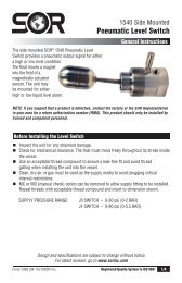 1540 Side Mounted Pneumatic Level Switch (Form GI1306) - SOR Inc.