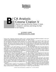 B/CA Analysis: Cessna Citation V