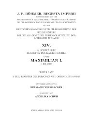 XIV. MAXIMILIAN I. - Regesta Imperii